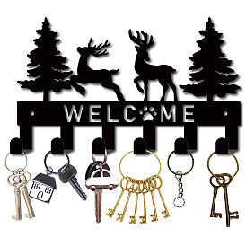 Железные настенные крючки вешалки, 6-крючок декоративная стойка-органайзер, для сумки ключ для одежды шарф подвесной держатель