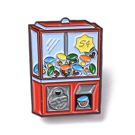 Gashapon Machines Enamel Pin, Creative Alloy Badge for Backpack Clothes, Electrophoresis Black