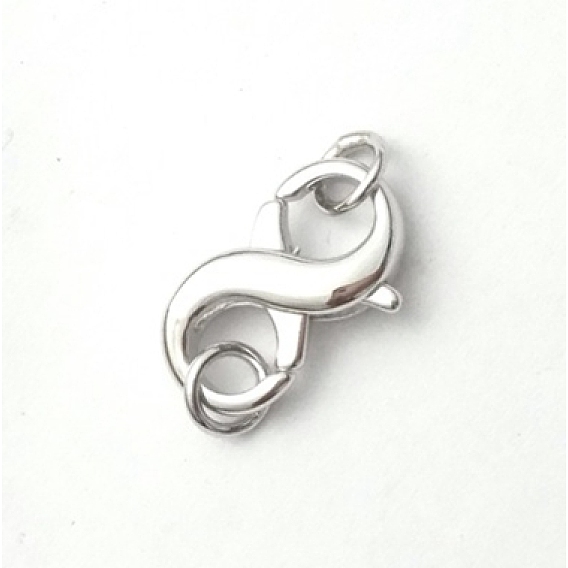 Brass Double Opening Lobster Claw Clasps, with Rings