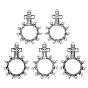 Tibetan Style Alloy Pendants, Cadmium Free & Lead Free, For Easter, Crucifix Cross with Ring, 46x32x4mm, Hole: 2mm, about 150pcs/1000g