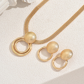 Винтажные железные кольца, ожерелья и серьги, комплект для вечернего и свадебного наряда