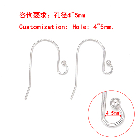 925 sterling boucle d'oreille en argent crochets, fil d'oreille crochet de berger, avec cachet 925