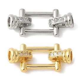 Латунный паве из прозрачного кубического циркония с застежками, без свинца и без кадмия, долговечный, стойки покрытие, прямоугольные