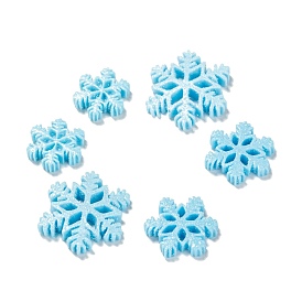 Opaque Resin Cabochons, Snowflake
