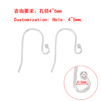 925 sterling boucle d'oreille en argent crochets, fil d'oreille crochet de berger, avec cachet 925