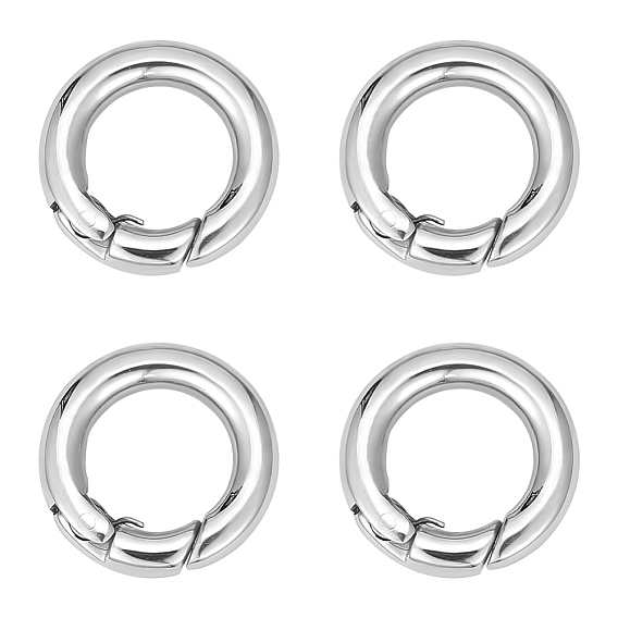4 шт. гладкие 304 пружинные затворные кольца из нержавеющей стали, уплотнительные кольца, Оснастка застежками
