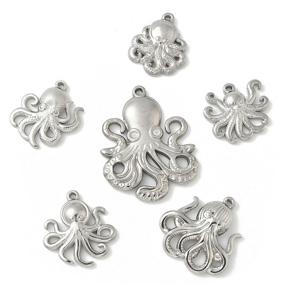 304 подвески из нержавеющей стали, очарование осьминога, анти-тускнение