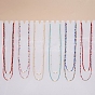 Bohemia Style Glass Seed Bead and Pearl Beaded Necklaces for Women, with Stainless Steel Findings