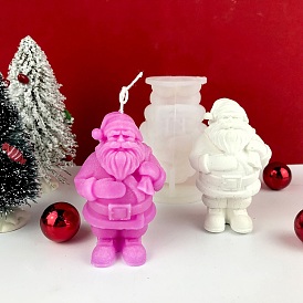 DIY Christmas Santa Claus Silicone Candle Molds, for Scented Candle Making