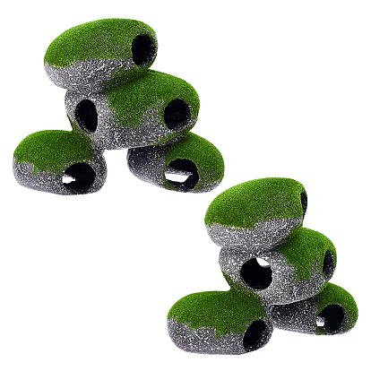 2шт. смоляные аквариумные пещерные камни, микроландшафтные украшения, для украшения аквариумных рыб