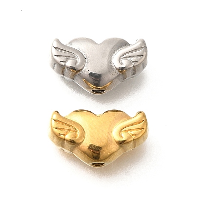 304 из нержавеющей стали бусы, сердце с крыла