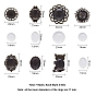 PandaHall Elite DIY Ring Making, with Adjustable Iron Finger Ring Components, Alloy Bezel Settings and Transparent Glass Cabochons