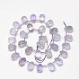 Natural Amethyst Beads Strands, Faceted Teardrop