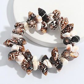 Ethnic Style Elastic Bracelet Beach Travel Gift Shell Bracelet Unisex Jewelry.