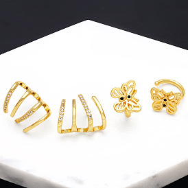 Butterfly Ear Clip Earrings - Elegant, Chic, European and American Jewelry.