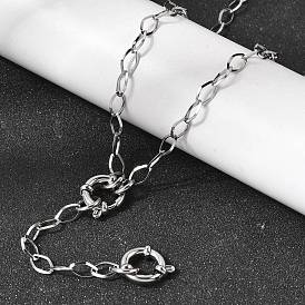 4.5мм 201 Цепочка из нержавеющей стали с ромбовидными звеньями, унисекс, не тускнеет