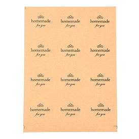 DIY Sealing Stickers, Label Paster Picture Stickers, for Gift Packaging, Flower with Word Homemade