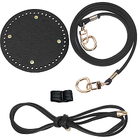 Дно сумки из искусственной кожи, ремешок для кошелька и шнурок для сумки-ведра, С результатами железа и сплавов