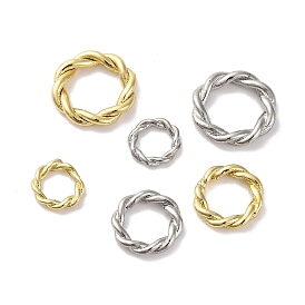 Brass Linking Rings, Retro Twisted Ring, Long-Lasted Plated