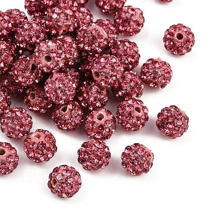 Бусины со стразами, полимерная глина , pave disco бусины, класс А