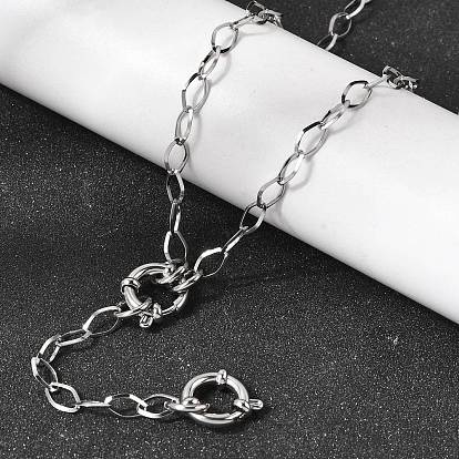 4.5мм 201 Цепочка из нержавеющей стали с ромбовидными звеньями, унисекс, не тускнеет