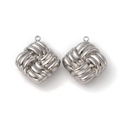 Pendentifs en acier inoxydable, charme de losange