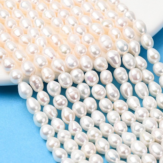 Нити из натурального культивированного пресноводного жемчуга, рис, класс 3а++