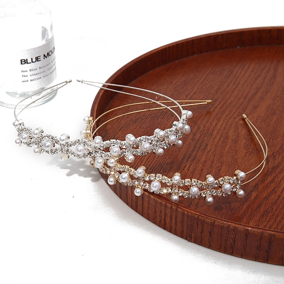 Свадебные ободки для волос из стекла и стразов для женщин и девочек