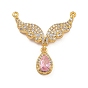 Стойка металлическая латунная микропрофилированная кубическая циркония подвески, долговечный, слеза с крылом