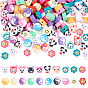 150Pcs 3 Style Handmade Polymer Clay Beads, Mixed Shapes