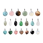 PandaHall Elite Natural/Synthetic Gemstone Pendants, with Platinum Tone Brass Findings, Mixed Shapes
