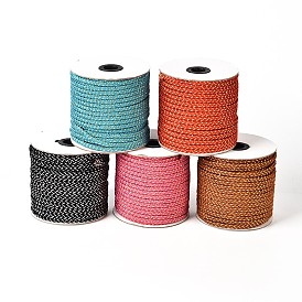Плетеные ткани нити шнуры для браслетов решений, 6 мм, около 50 ярдов / рулон