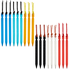 SUPERFINDINGS Aluminum Alloy Tent Stakes, Heavy Duty Ground Pegs, Lightweight Outdoor Tent Camping Spikes