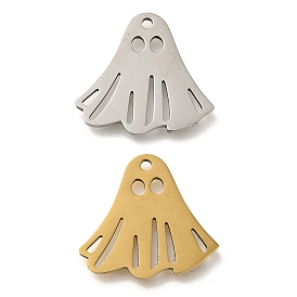 201 Stainless Steel Pendants, Laser Cut, Ghost Charm