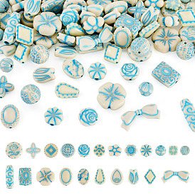 132шт. 22 стили окрашенных непрозрачных акриловых бусин, разнообразные