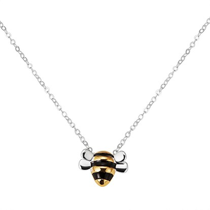 Brass Bee Charm Necklace for Women