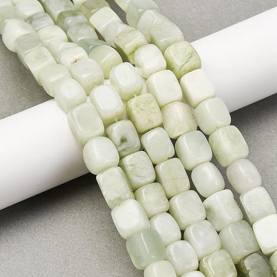 Природного нефрита Xiuyan бисер нитей, кубоид