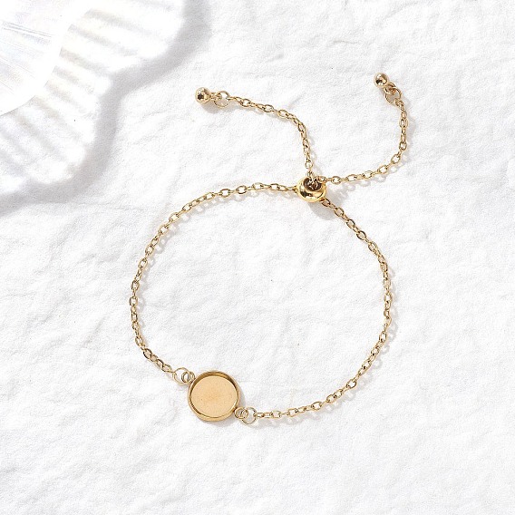 304 изготовление браслета-слайдера из нержавеющей стали, с круглыми подносами, с пластиковыми подвесками ccb и латунными бусинами