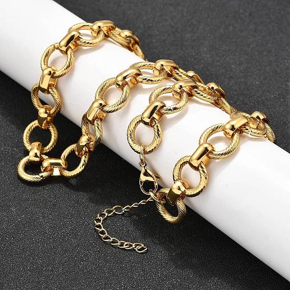 304 ожерелья из витых цепочек из нержавеющей стали, ионное покрытие (ip)