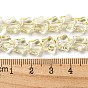 Baking Paint Transparent Glass Beads Strands, Star