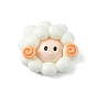 Opaque Cute Animal Resin Cabochons, Sheep Head Shape