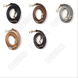 5pcs 5 couleurs sangles de sac réglables en similicuir PU, avec mousqueton à boulon à oeil pivotant en alliage de zinc, pour sac bandoulière