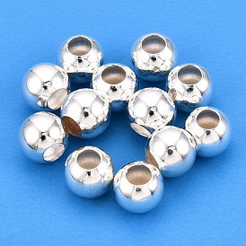 925 Sterling Silver Beads, Round