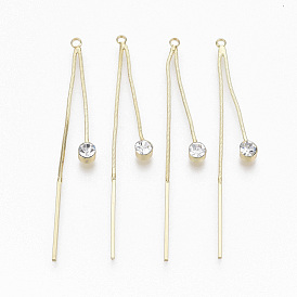 Cadena de serpiente de aleación borla grandes colgantes, con diamantes de imitación de cristal, bar