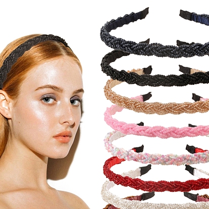 Резинки для волос из стеклянных бусин