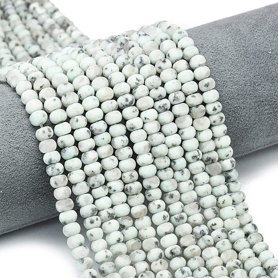 Природных кунжута яшмы бисер нитей, матовые, рондель