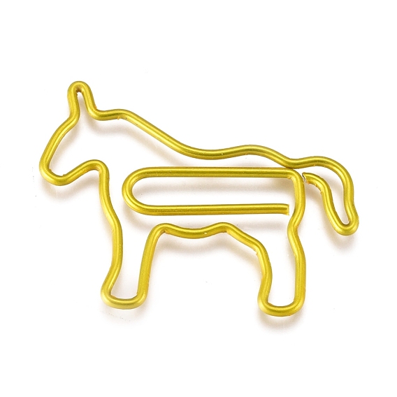 Horse Shape Iron Paperclips, Cute Paper Clips, Funny Bookmark Marking Clips