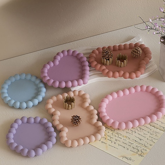 Ювелирная тарелка своими руками силиконовая форма, формы для литья смолы, для уф-смолы, изготовление изделий из эпоксидной смолы, белые