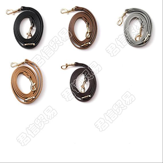 5 piezas 5 colores correas de bolso de cuero sintético de PU ajustables, con mosquetón giratorio de aleación de zinc, para bandolera