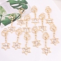 Alloy with Rhinestone Keychain for Women, Star